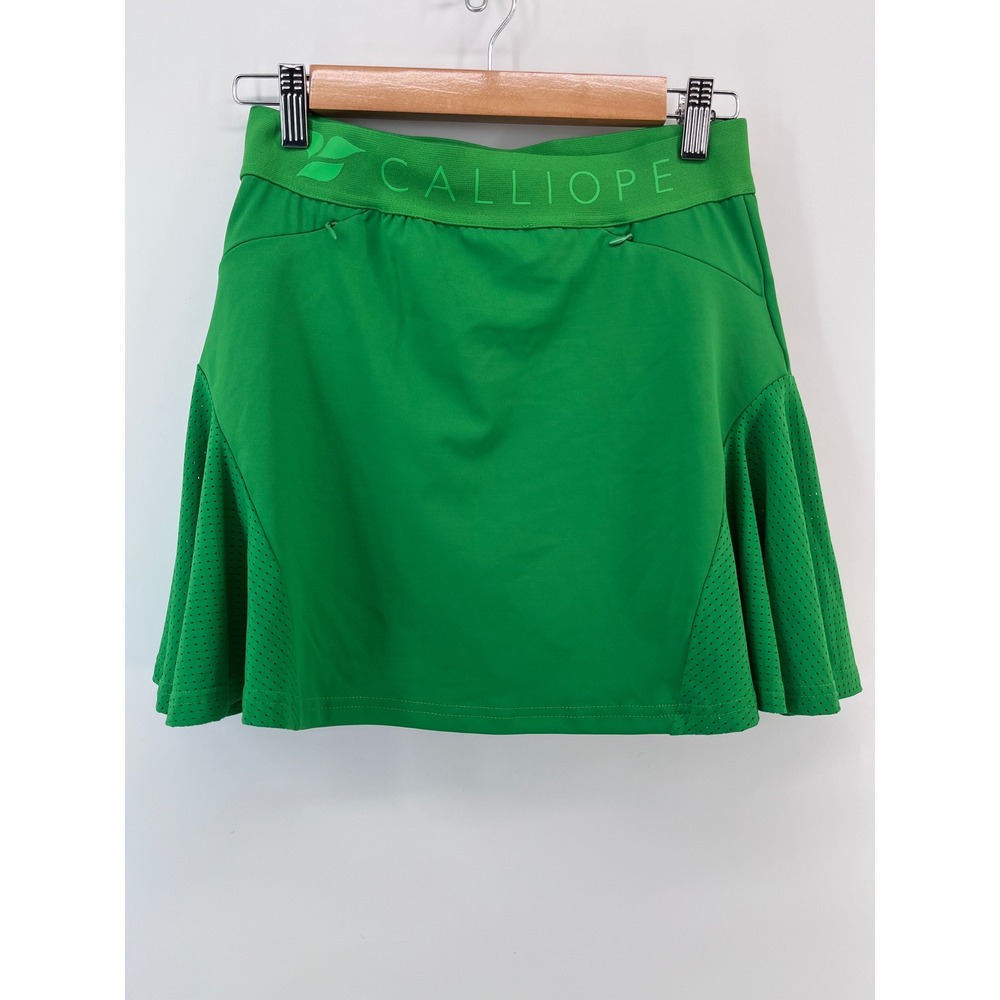 Calliope Golf Skort Womens M Green Mesh Flare Athletic Tennis Skirt Vintage 90's